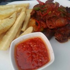 A picture of Fries Pepper Dip.