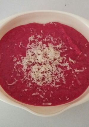 Foto resep Mpasi 7m Red Velvet Fish Soup