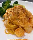 Pasta tôm sốt kem không thể cưỡng lại 🍤