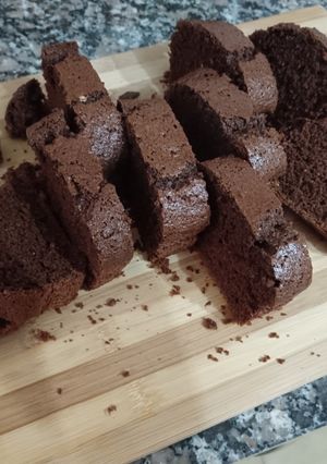 Una foto de Bizcocho de chocolate y café