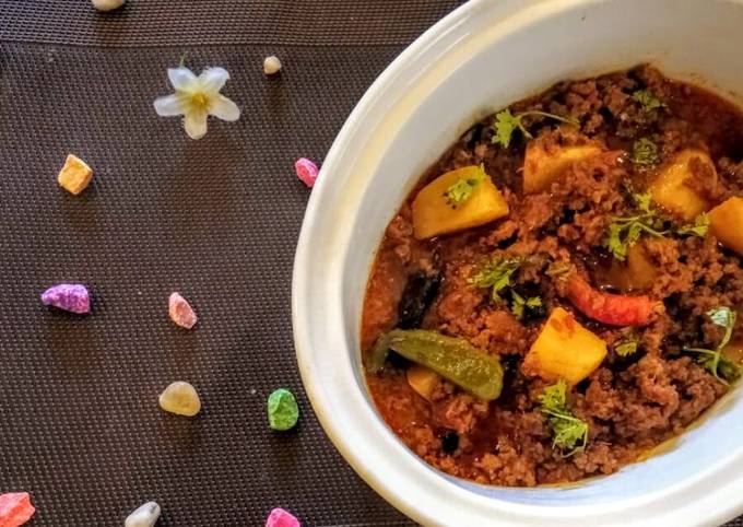 Recipe of Perfect Qeema Aloo