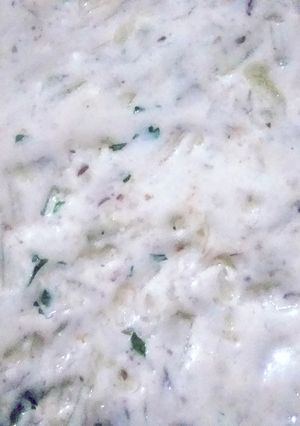 A picture of खीरा का रायता.