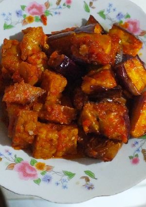 Foto resep Terong tempe balado simpel enak mudah