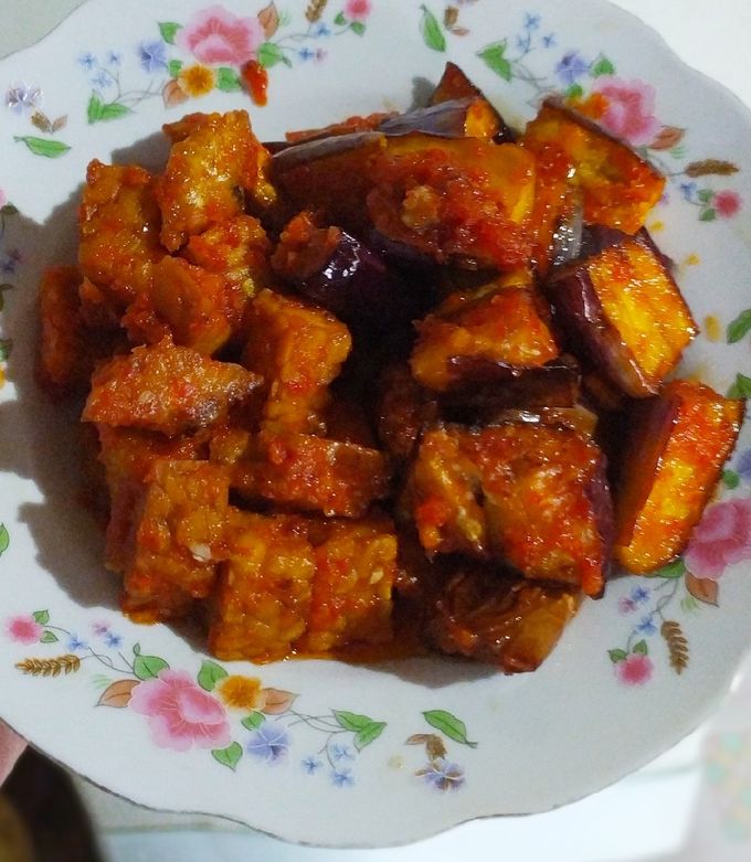 Foto resep Terong tempe balado simpel enak mudah