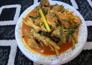 Resep Terbaru Ceker tulang ayam masak woku kemangi Yummy Mantul