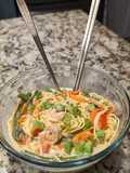 Green curry shrimp soup