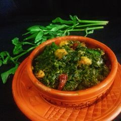 A picture of Helencha Saag Bhaji (Stir Fried Buffalo Spinach).