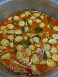 Red Curry with Bamboo Shoots, Pork Meatballs, and Chicken