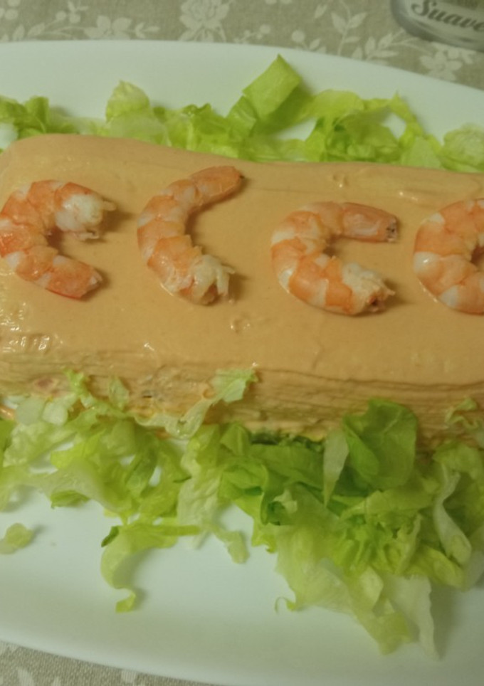 Una foto de Pastel de langostinos