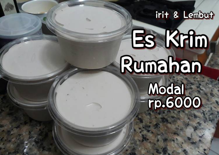 Resep Es krim lembut irit bahan Anti Gagal