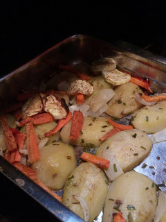Una foto de Verduras asadas
