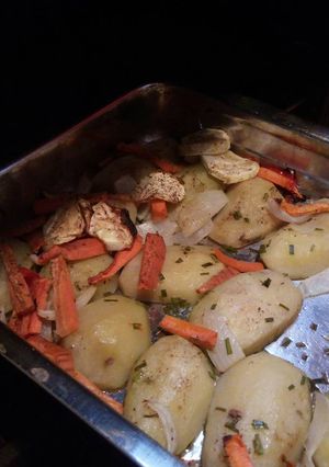 Una foto de Verduras asadas