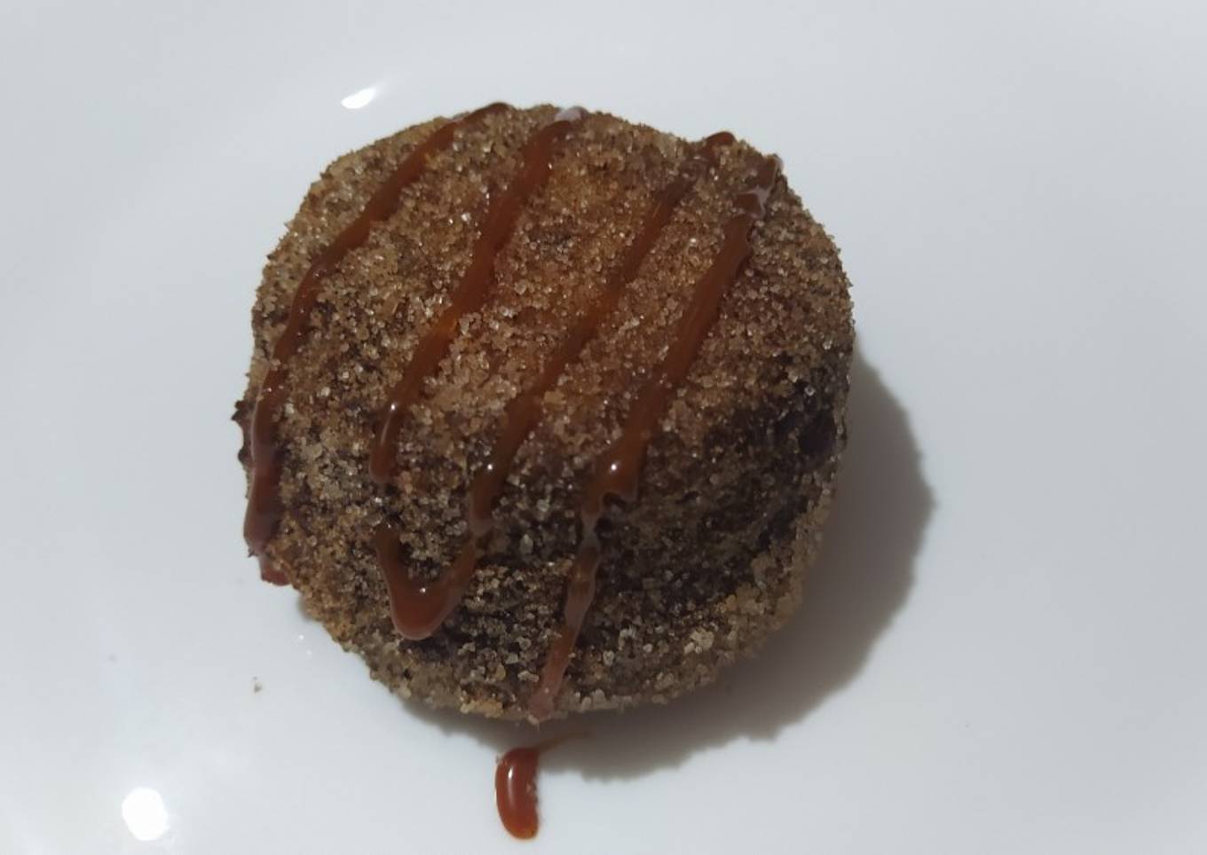 Volcán de churro relleno de ganache de chocolate
