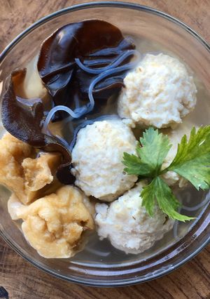 Foto resep Bakso Ayam Jamur Tiram Sehat (tanpa tepung)