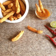 A picture of Baked chana dal finger kurkura.