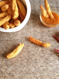 A picture of Baked chana dal finger kurkura.