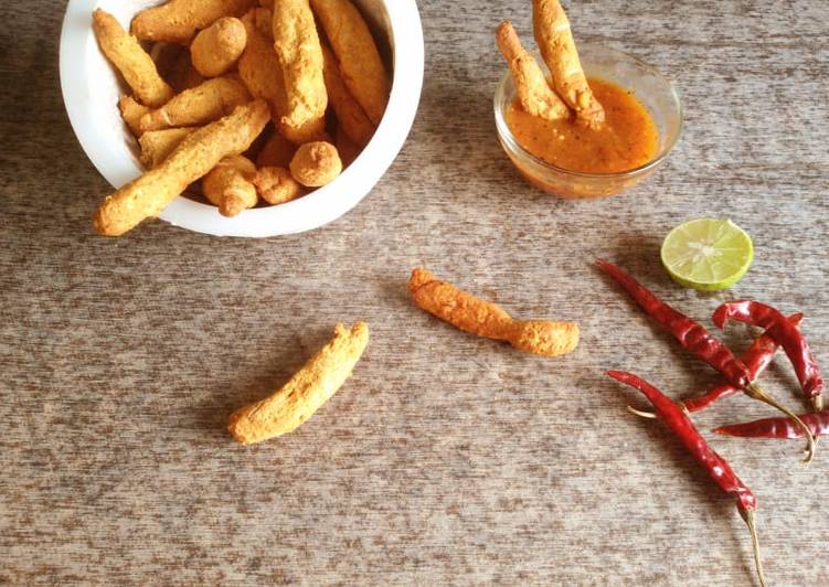 Baked chana dal finger kurkura