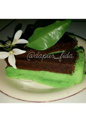 Foto resep Brownies kukus pandan coklat