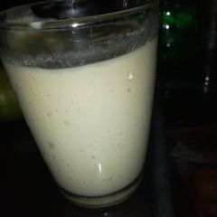 Banana, avocado and orange smoothie A picture of Banana, avocado and orange smoothie.