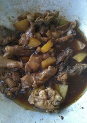 Foto resep Ayam masak kecap isi kentang