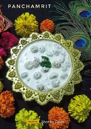 A picture of Panchamrit / Charnamrit.