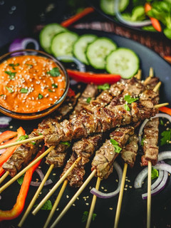 Foto di Arrosticini in salsa di peperone felice
