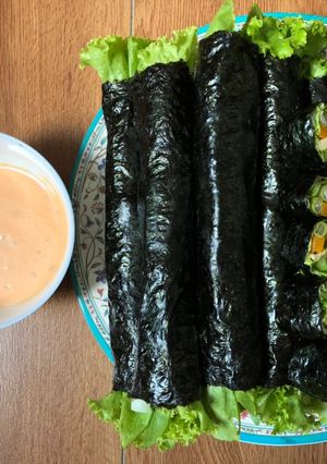 Hình của món Kimbap keto.