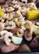 Sheet pan shrimp boil