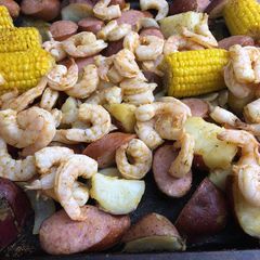 A picture of Sheet pan shrimp boil.