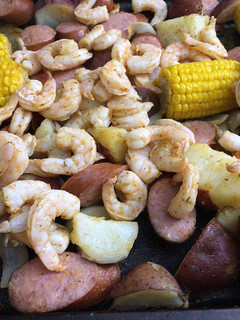 A picture of Sheet pan shrimp boil.