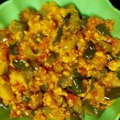 Aloof paneer capsicum bhurji A picture of Aloof paneer capsicum bhurji.