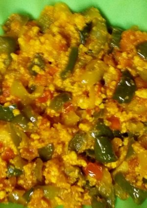 A picture of Aloof paneer capsicum bhurji.