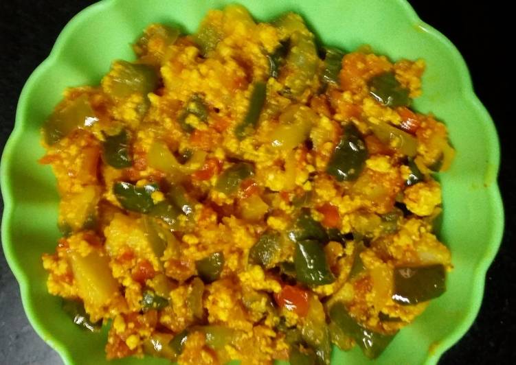 Simple Way to Prepare Favorite Aloof paneer capsicum bhurji