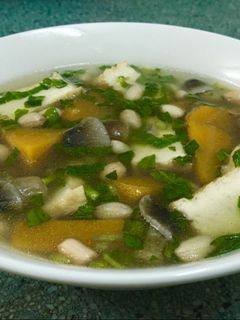 Hình của món Canh bí rợ chay.