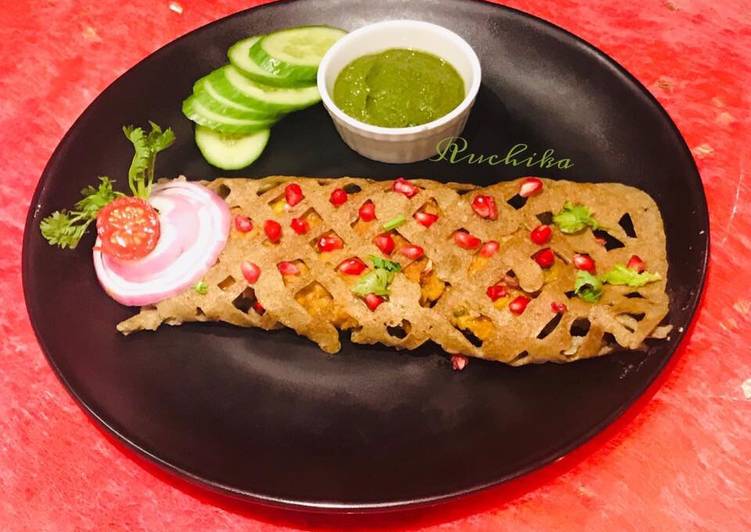 Simple Way to Make Award-winning Moong Daal and Red Rice Dosa