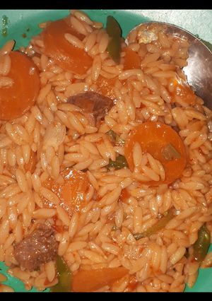 A picture of Pasta rice jollof.