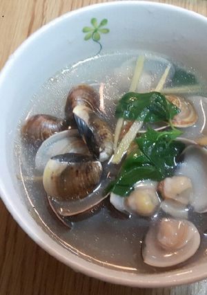 薑絲蛤蜊湯 的食譜成品照片