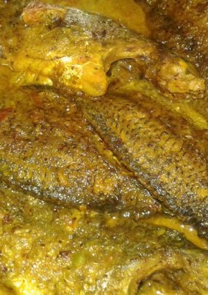 A picture of Telapiya fish curry.