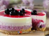สูตรบลูเบอร์รี่ชีสเค้ก น่ารัก ไม่ง้อเตาอบ / No bake Layer Blueberry Cheesecake