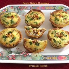 A picture of Baked Salami Cupcakes.
