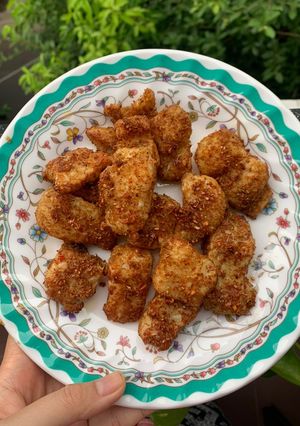 Hình của món Cá basa phi lê chiên sả ớt.