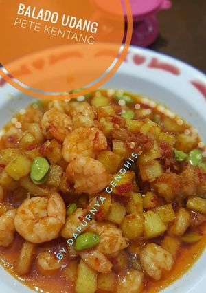 Foto resep Balado udang pete kentang