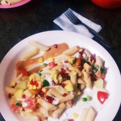 A picture of Pizza Hut Nutty Pasta Salad.