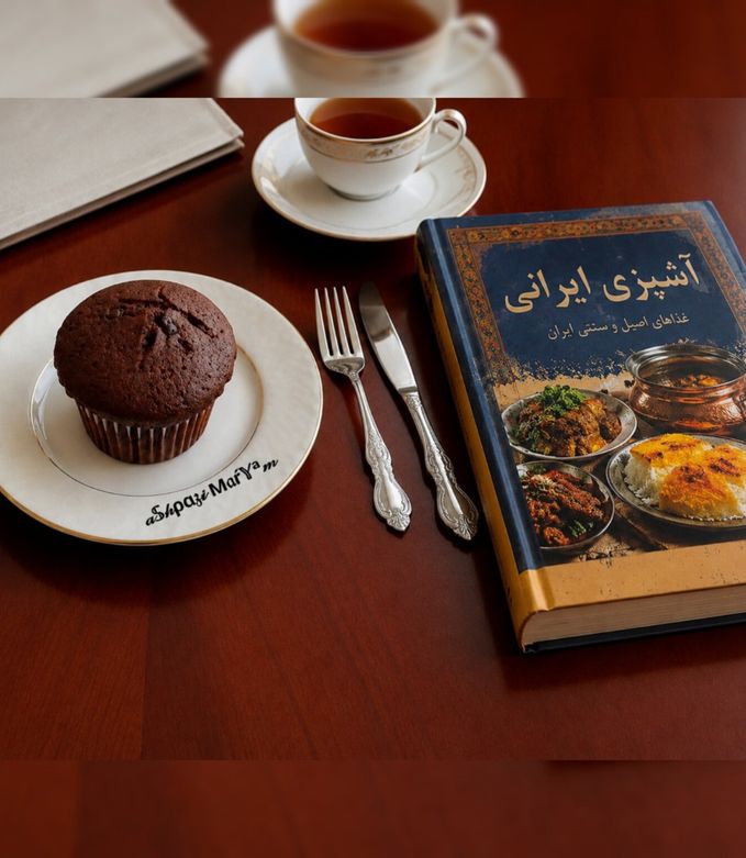 عکسی از دستور کاپ کیک شکلاتی