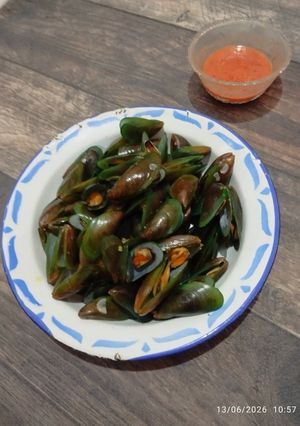 Foto resep Kerang Hijau Rebus Bumbu Kuning