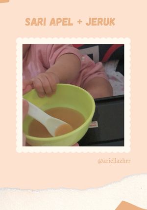 Foto resep Snack mpasi 6m+ sari apel jeruk