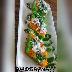 Whosayna’s Tiranga Dhokla A picture of Whosayna’s Tiranga Dhokla.