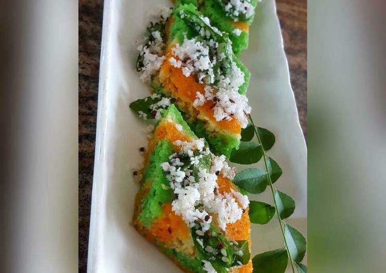 Steps to Prepare Quick Whosayna’s Tiranga Dhokla