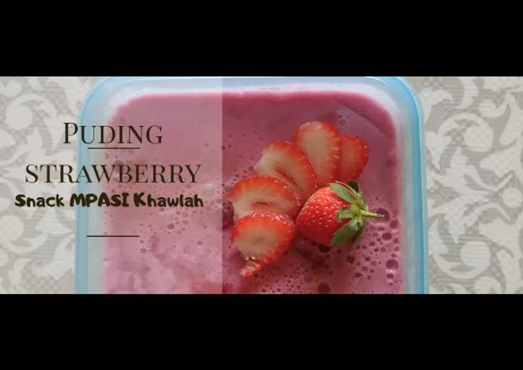 step by step Menyiapkan Puding Strawberry 🍓 Jadi, Enak