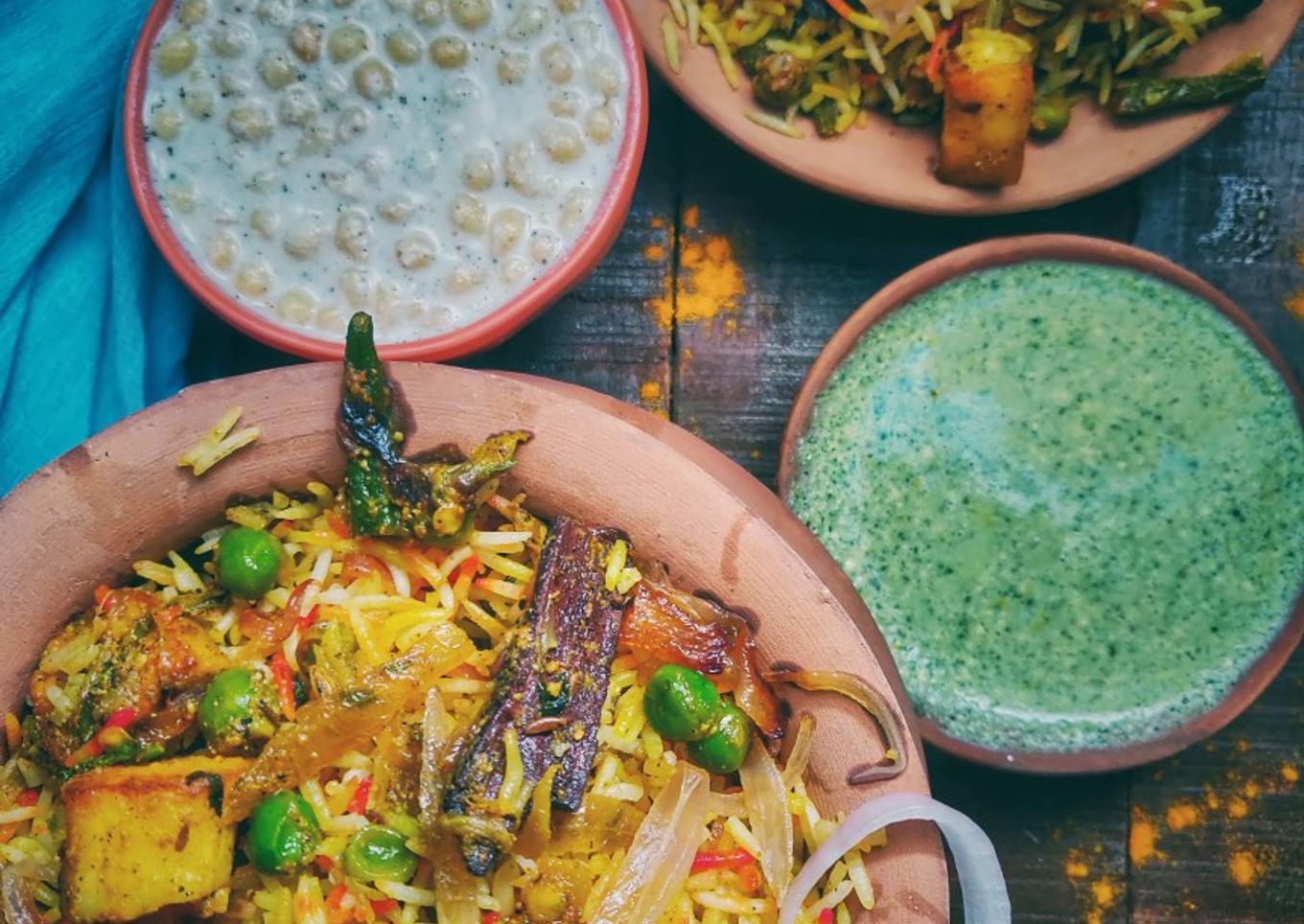 Awadhi veg dum biryani